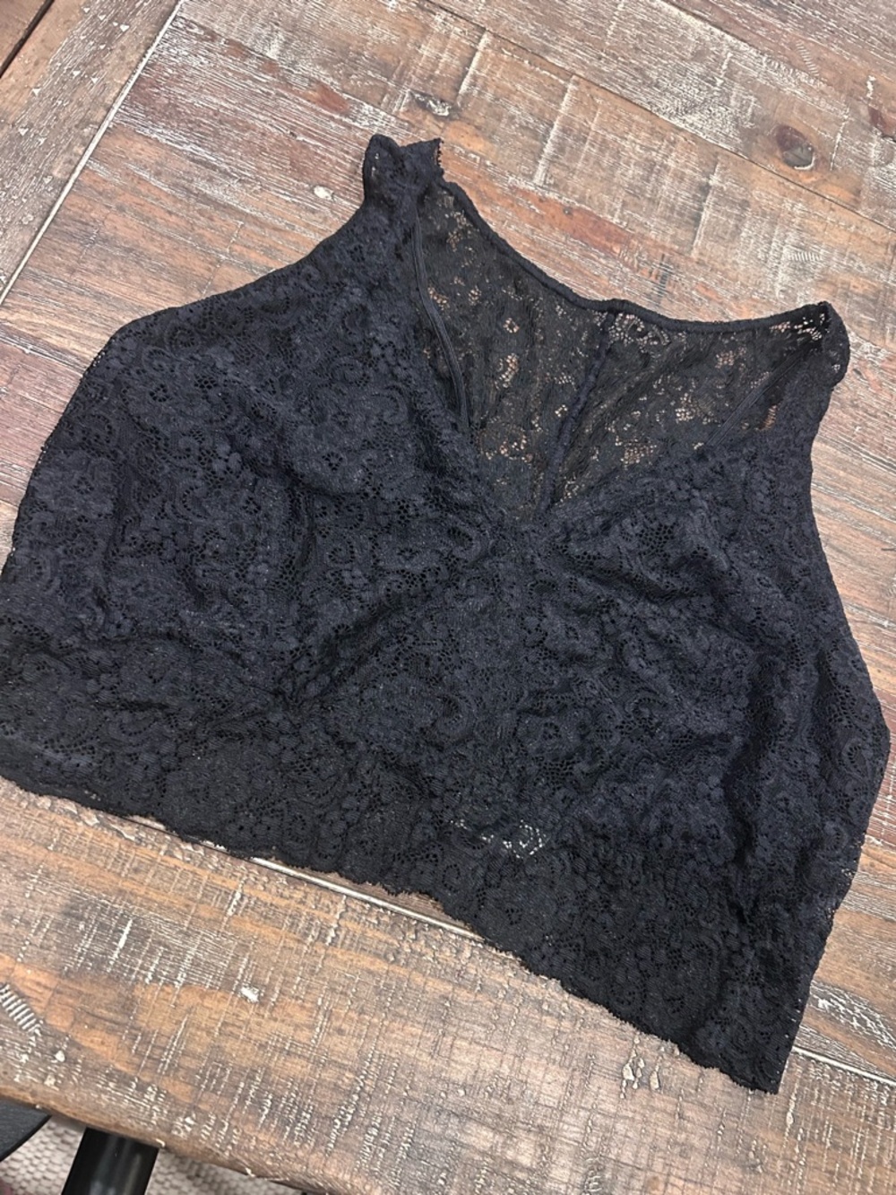 Soma Black Floral Lace Bralette